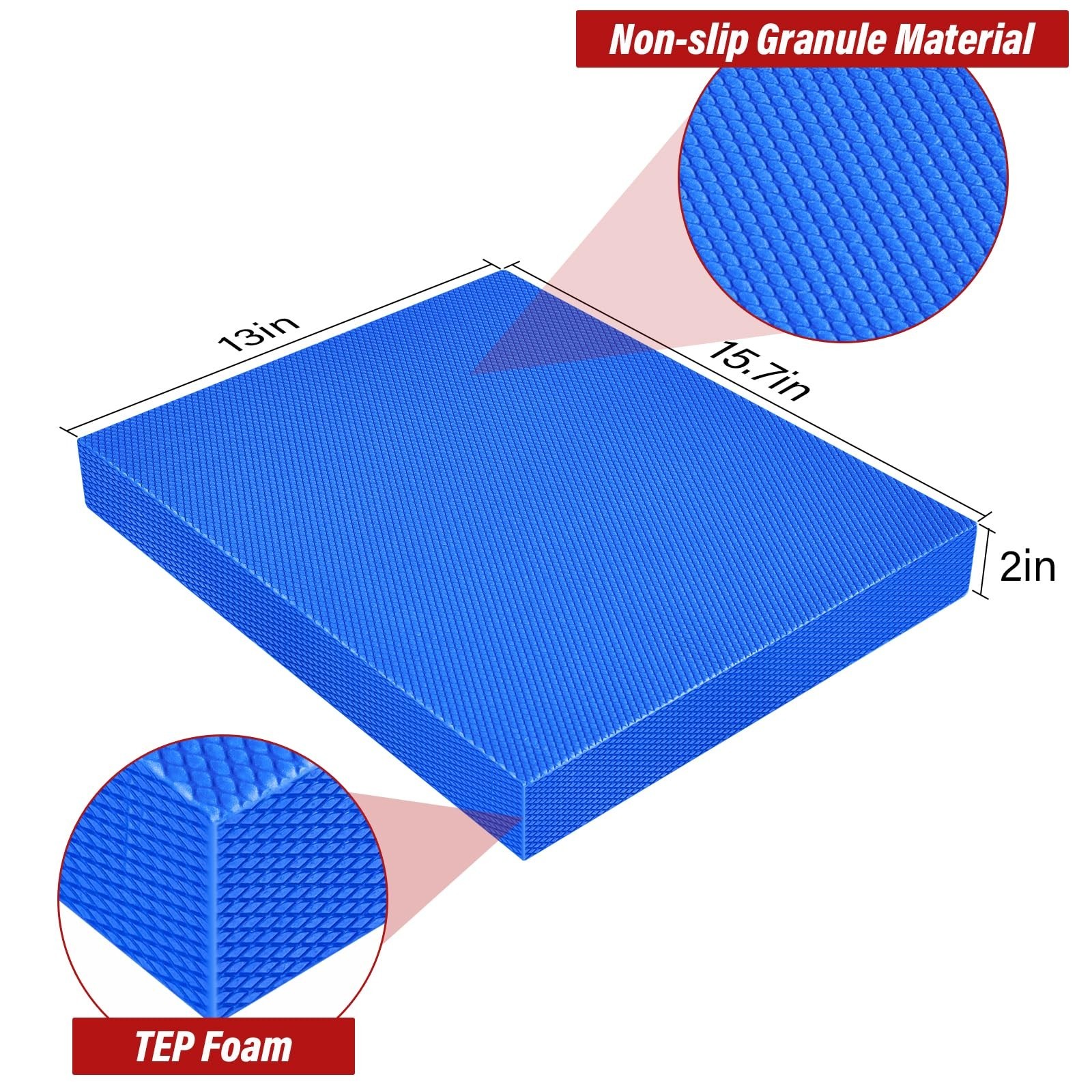 Balance Pad- Foam Balance Pad for Workout, Non-Slip & Water-Resistant Stabili…