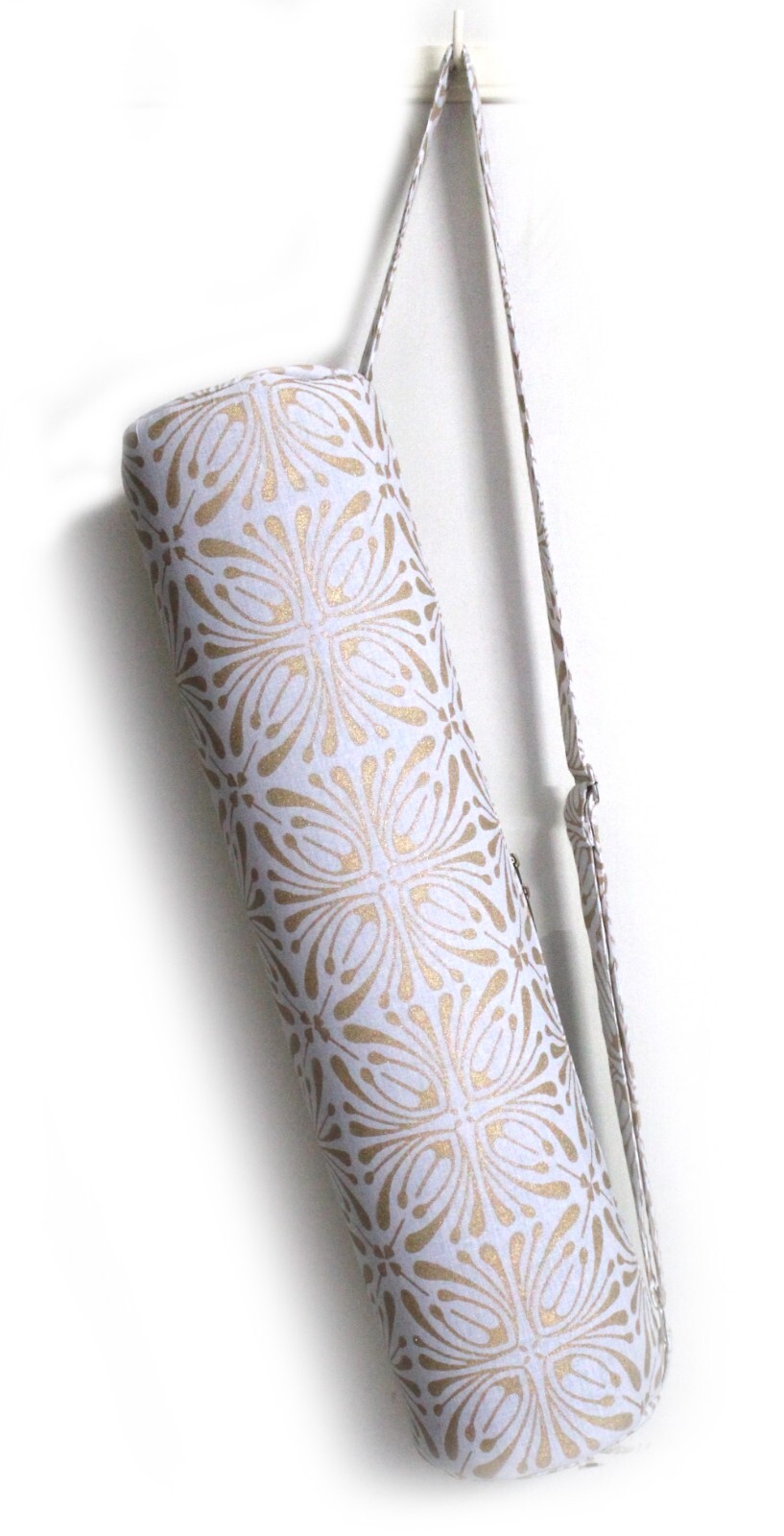 Indian White Christmas Gift Cotton Unisex Bags Gym Shoulder Straps Yoga Mat Bags