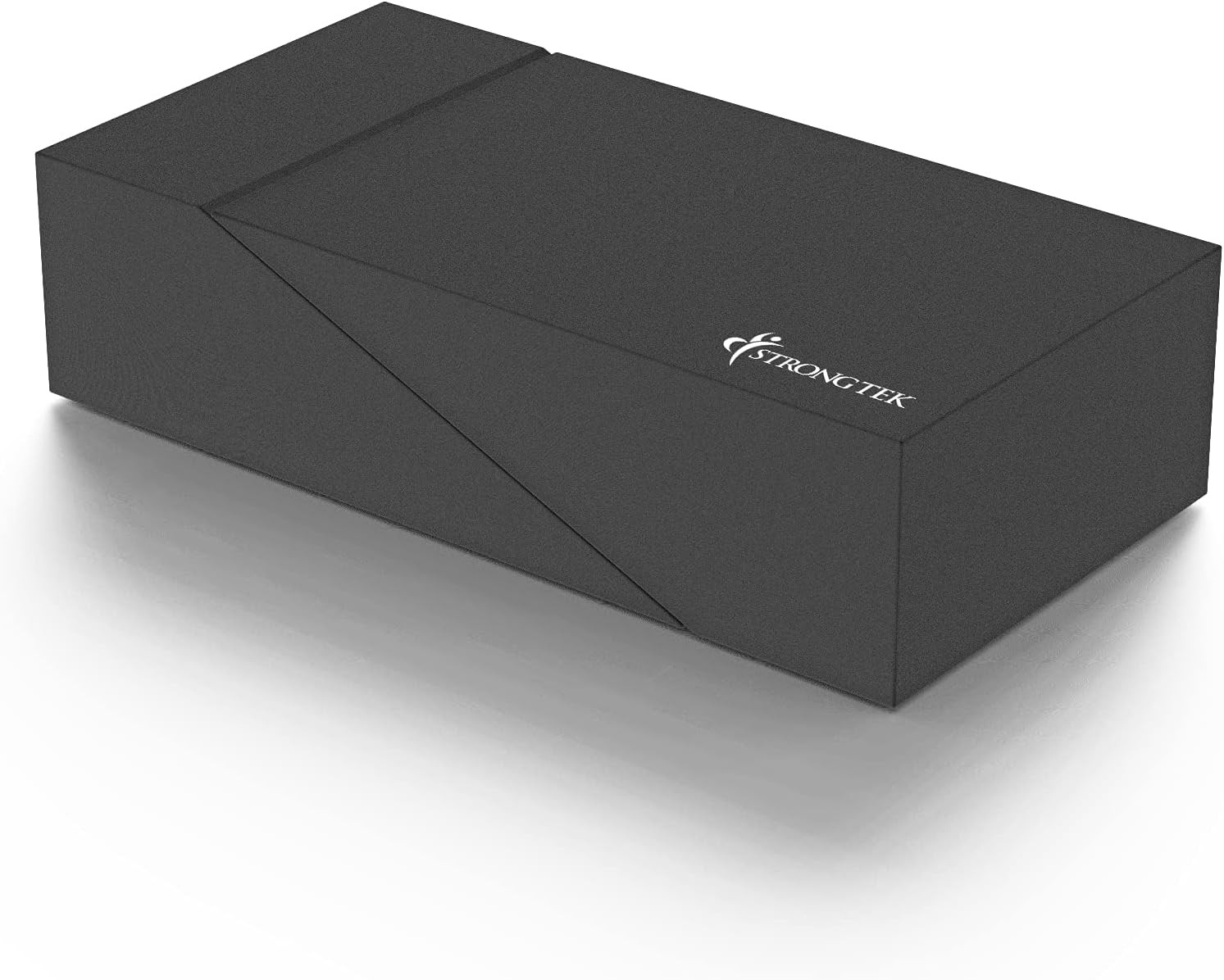 StrongTek Yoga Foam Wedge Blocks (Pair) One Size, 6"-Standard (BLACK)