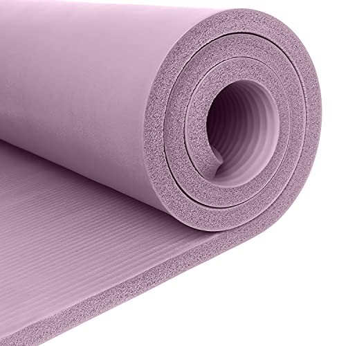 Solana Yoga Mat 1&Prime; & 1/2&Prime; Thick w/Nylon Strap for Men & Violet Haze 1 inch