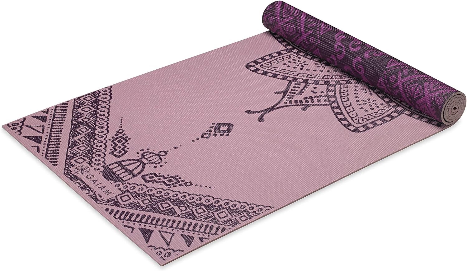 Gaiam Yoga Mat – Premium Print Reversible Extra Thick Non Slip Exercise & Fitnes