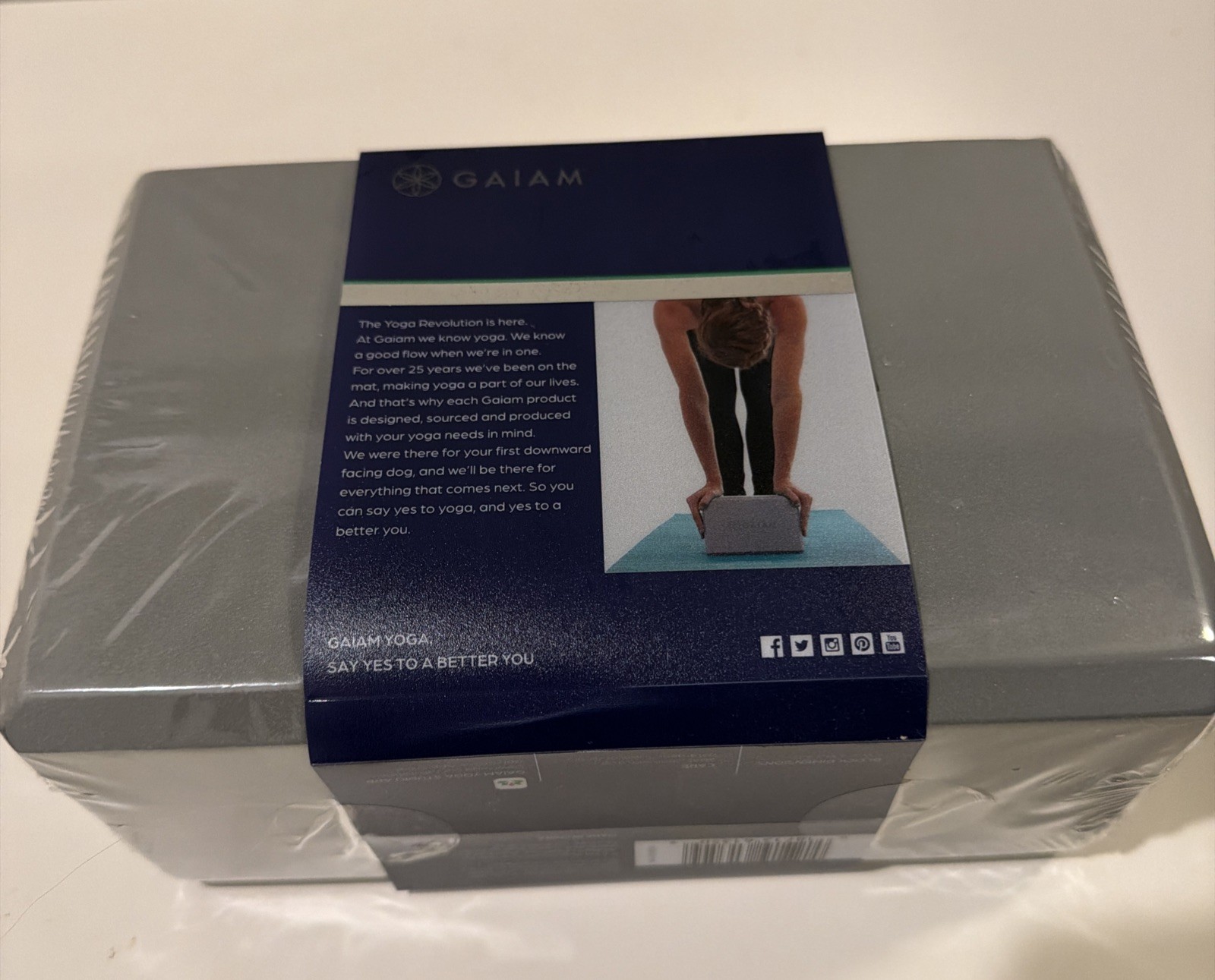 NEW Sealed Gaiam Yoga Block Latex Free EVA Foam Non-Slip 9&Prime; x 6&Prime; x 4&Prime;