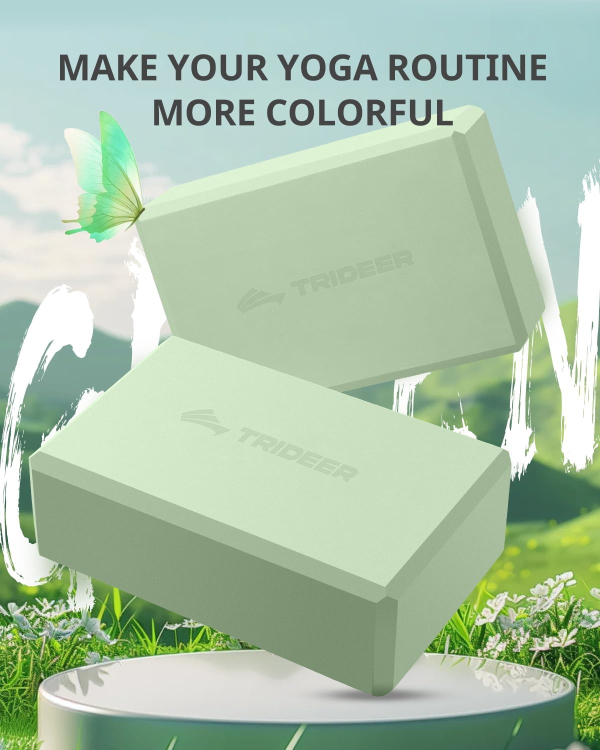 Yoga Block, Soft NonSlip Surface Premium Foam Blocks, Supportive, Lightweight…