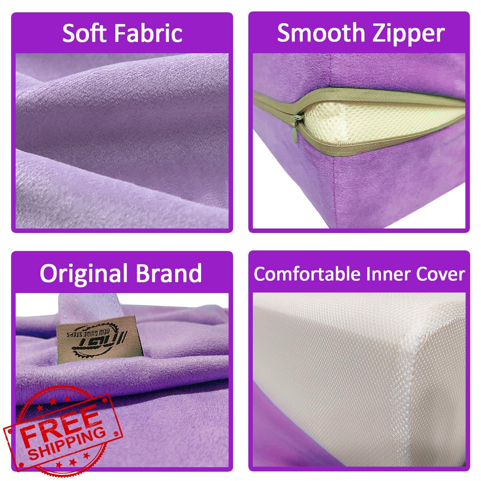 NGT Yoga Bolster Pillow Purple