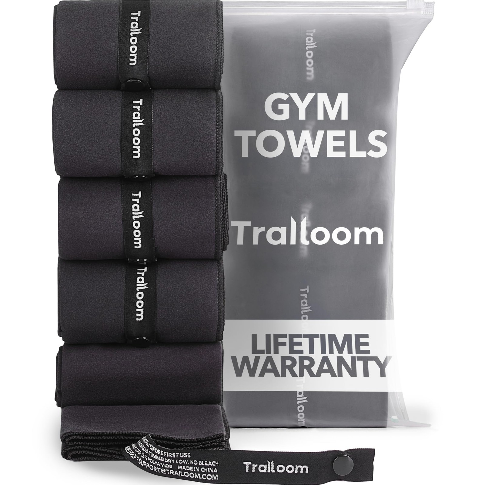 Trailoom Microfiber Workout Towels – Quick Dry Highly Absorbing Odor-Free For