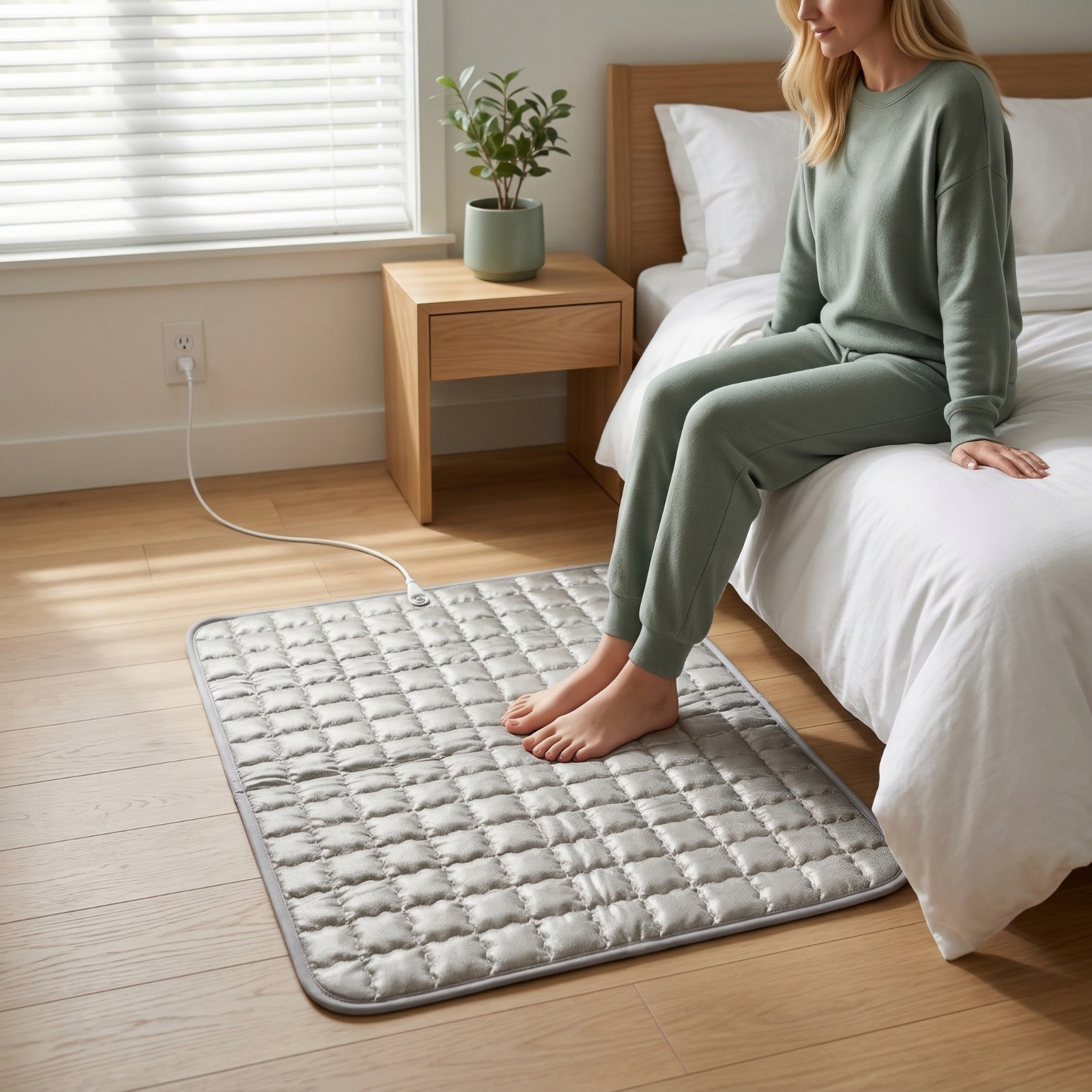 50x70cm Silver Therapy Pad Non-Slip Backing Comfortable Fast Sleep EMF Protect