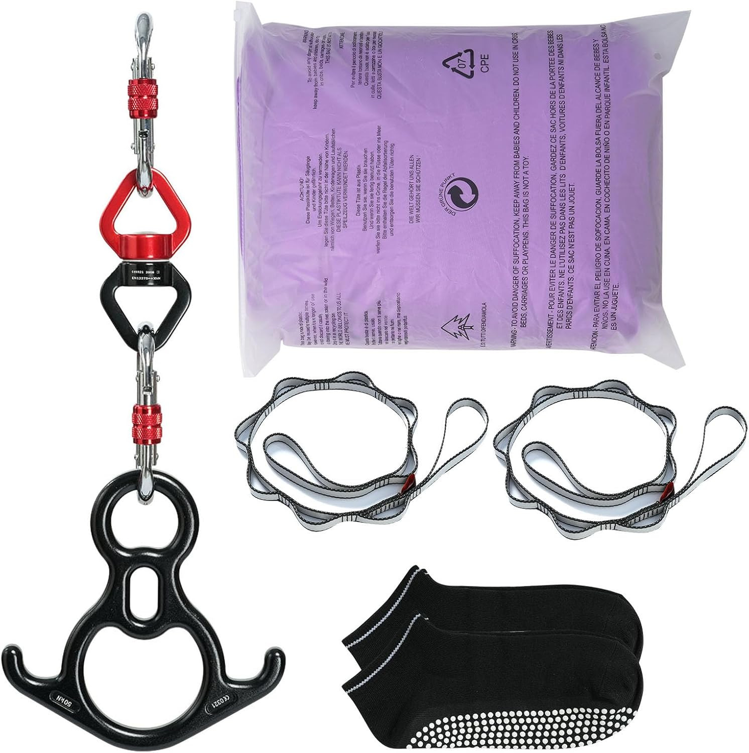 Aerial Silk & Yoga Swing, Aerial Yoga Hammock Kit with 100Gsm Nylon Fabric, Full