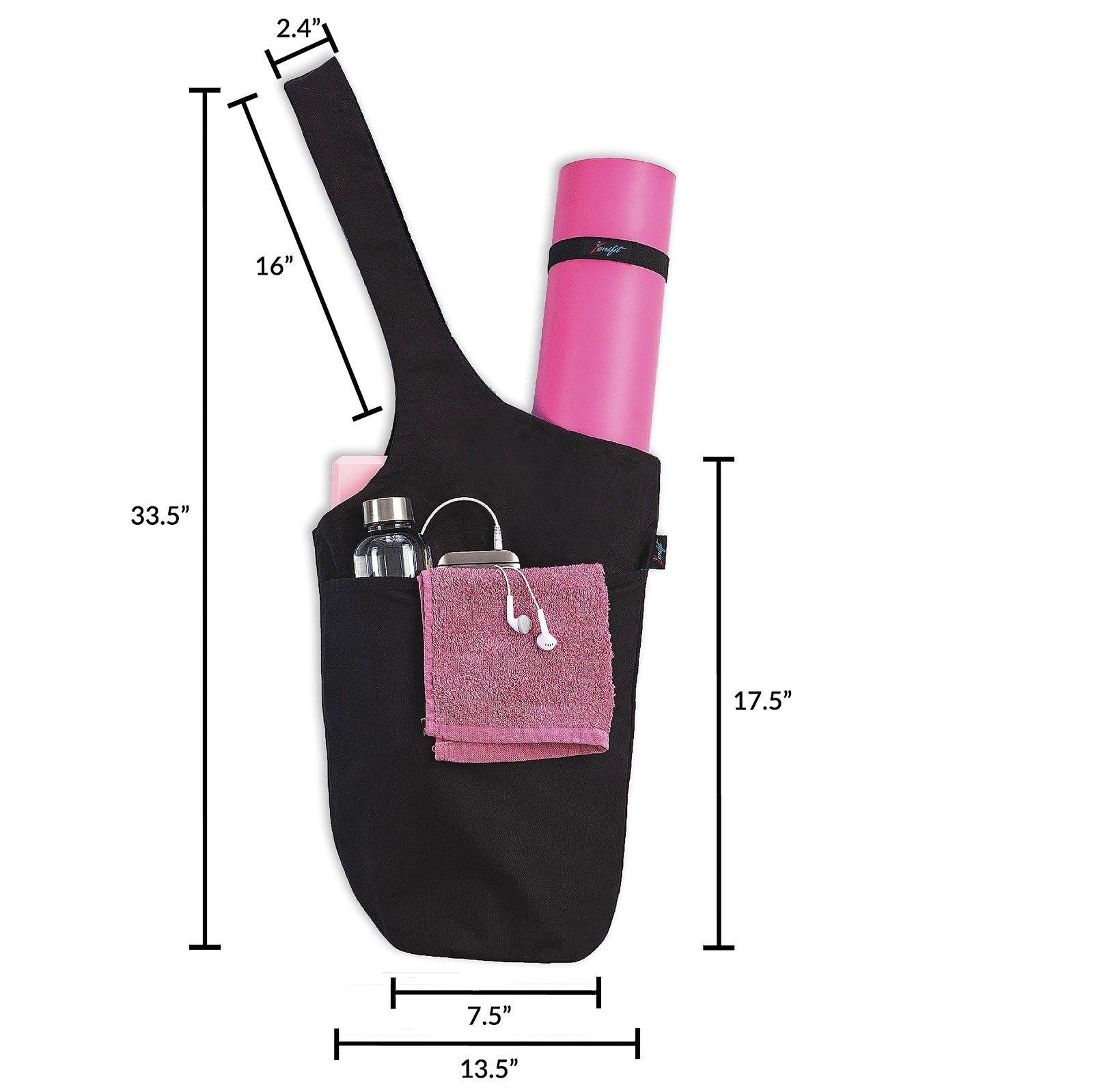 Zenifit Yoga Mat Bag – Versatile Yoga Bag with Mat Straps & Storage Pockets, …