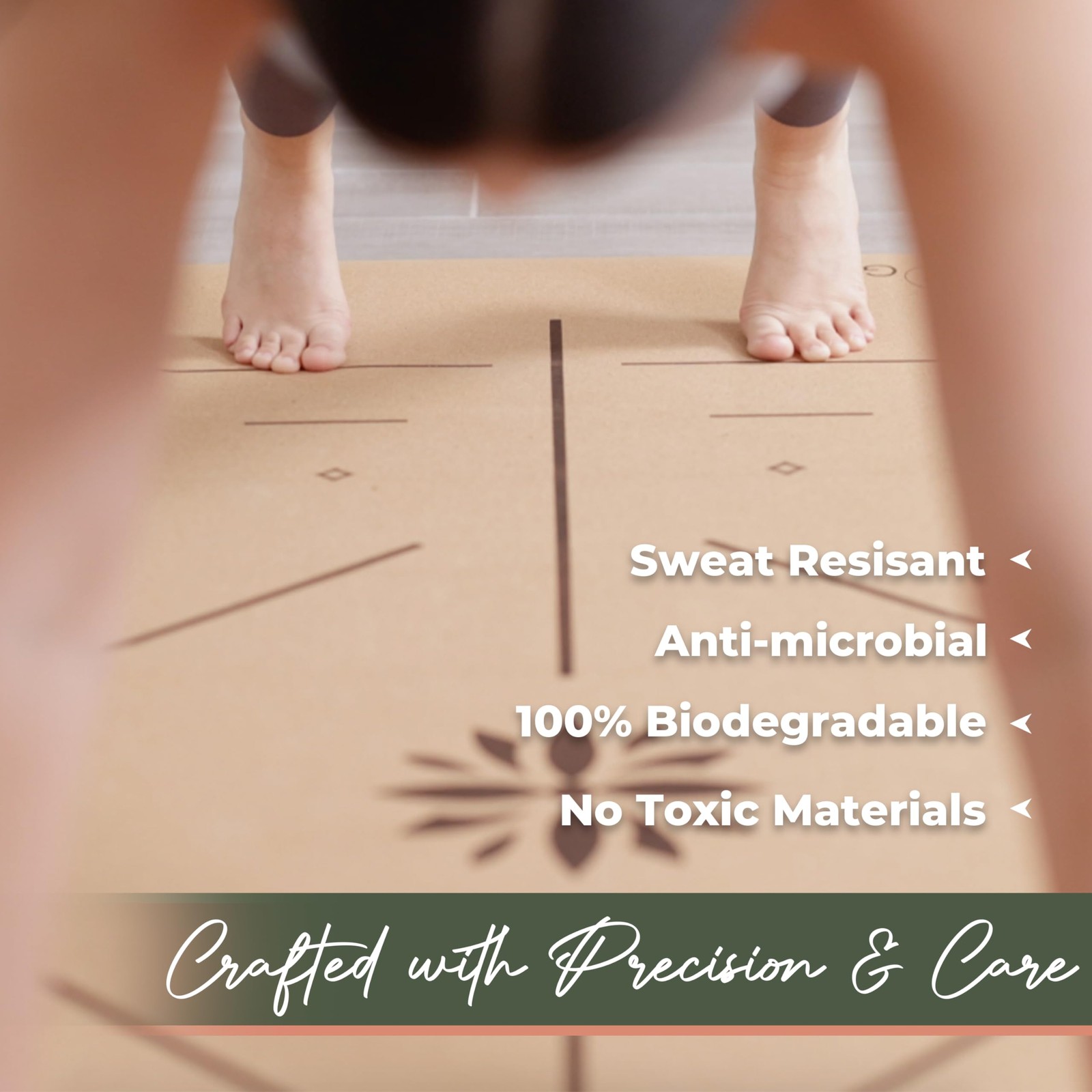 Premium Yoga Cork Mat | 5mm Thick Natural Tree Rubber Base and Bigger Mat for…