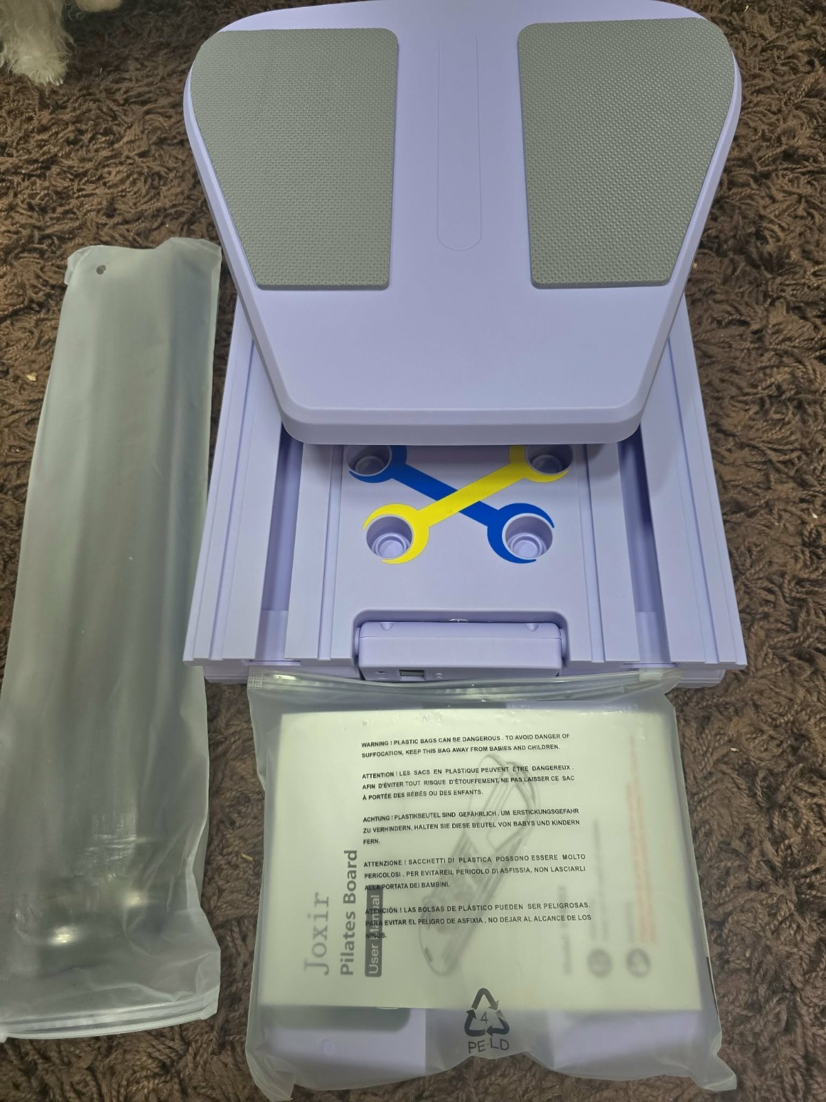 Pilates Board,Foldable Reformer Timer, Multi-Purpose PURPLE SEALED IN BOX