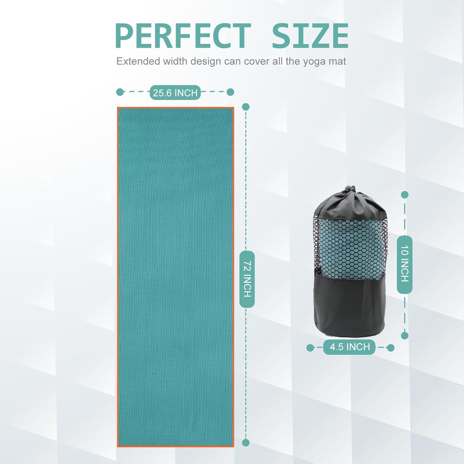 Hot Yoga Towel – Microfiber Non Slip Yoga Mat Towel with Grip Dot Sweat Absorben