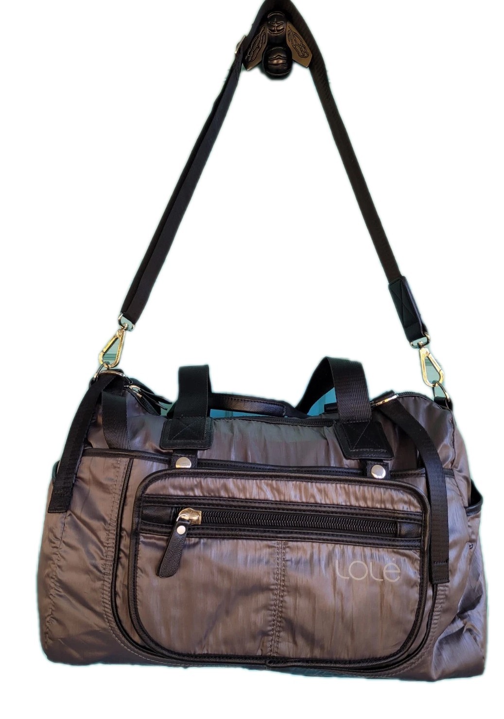 Lole Duffle Yoga Bag, With Shoulder Strap Slate Gray 18x7x11