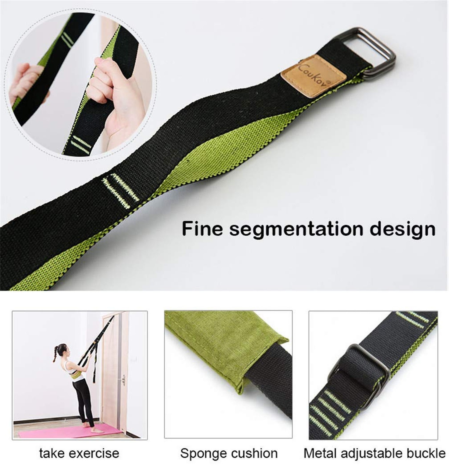 Yoga Fitness Stretching Strap, Door Flexibility Stretching Strap, Improve Leg…