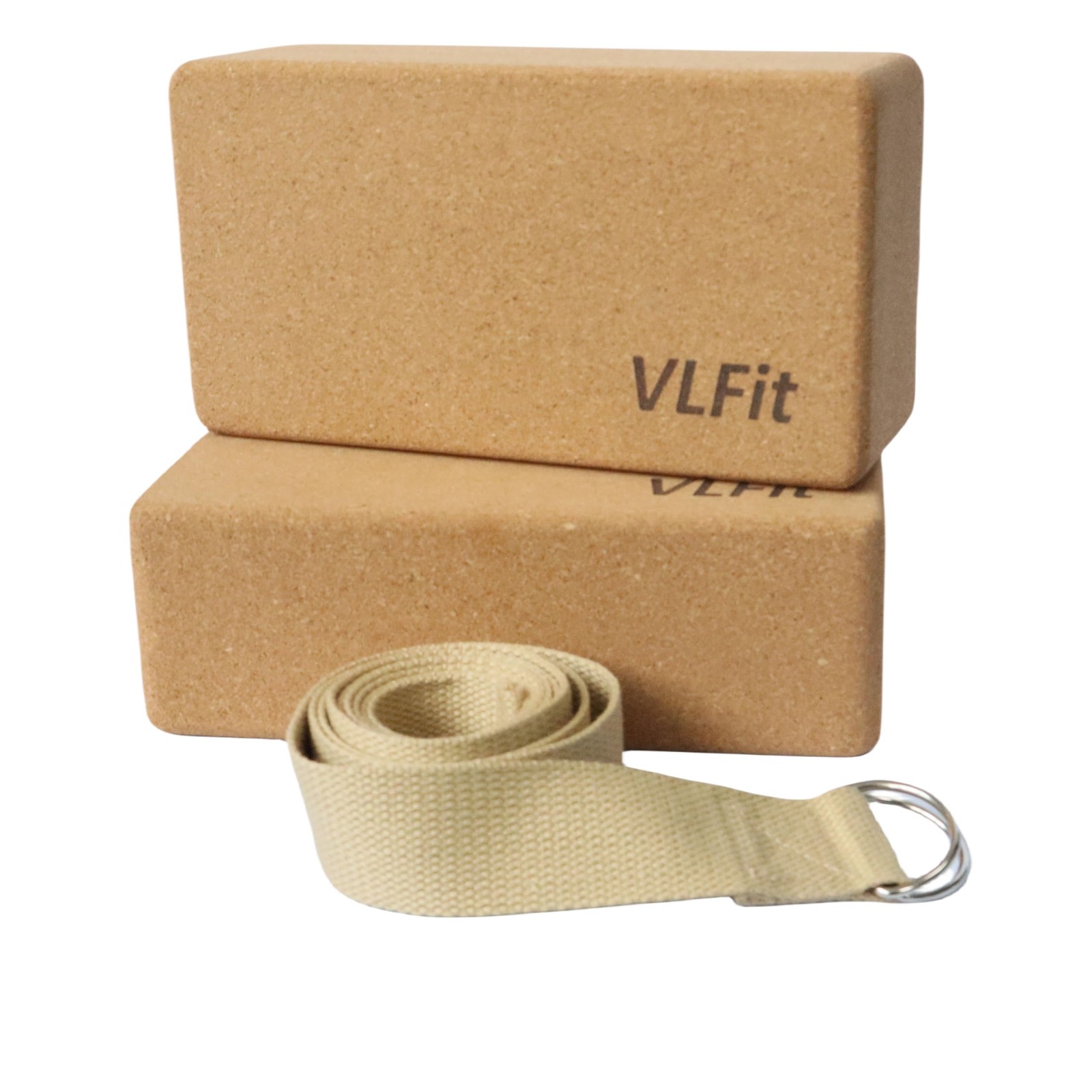 Yoga Blocks Set of 2 | Cork Yoga Blocks | 23 x 15 x 7.5 cm Each Yoga Block | Mi…