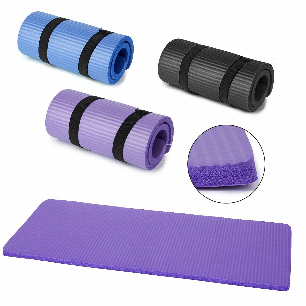 Exercise Yoga Mat Thick Non-slip Durable Extra Mats Pilates Pad Fitness Gym Mini