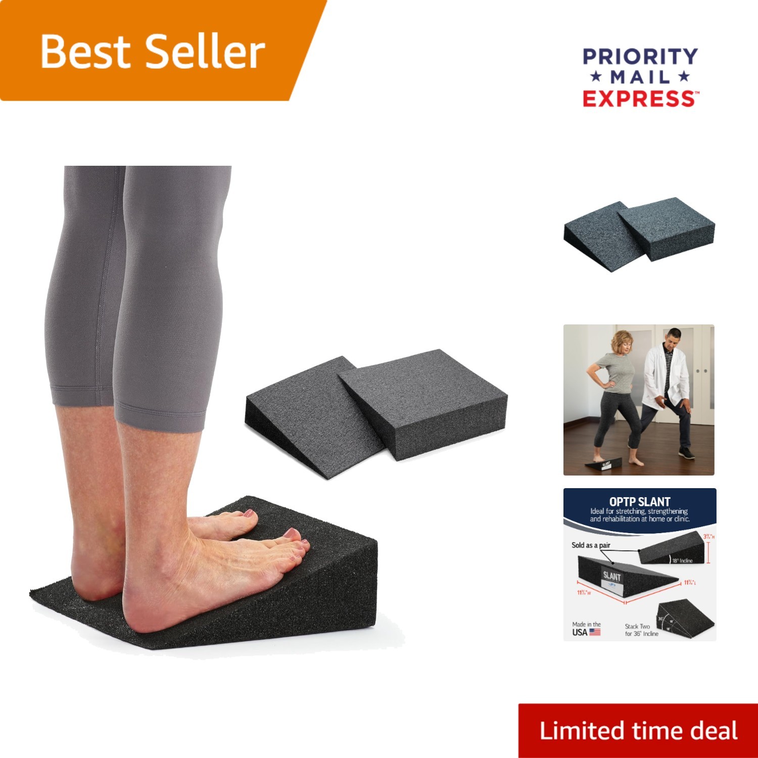 Slant Pair Foam Wedges – Portable Stretching Boards for Pain Relief & Strength