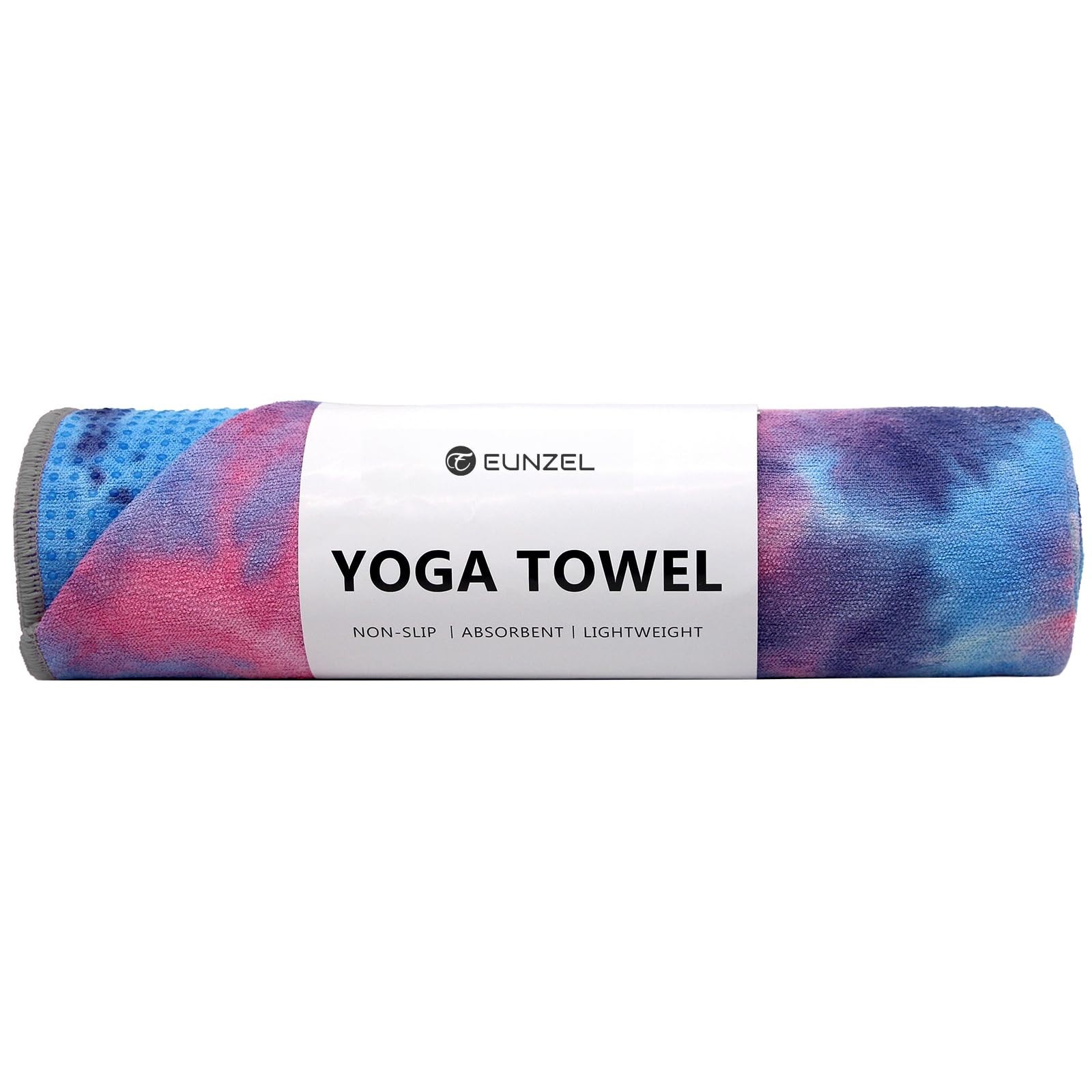Non-Slip Hot Yoga Towel with Grip Dots, Sweat Absorbent Mat for Pilates & Workou