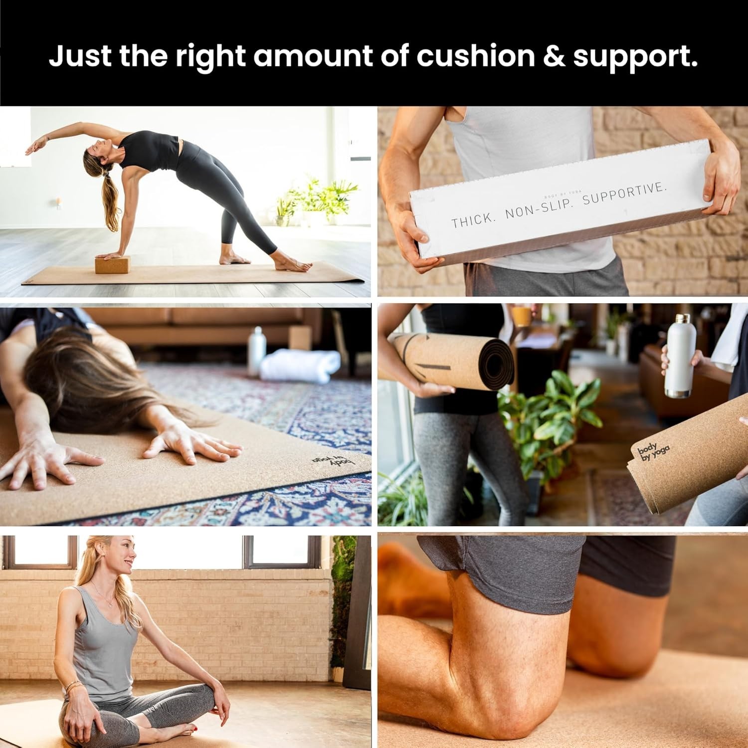 Luxury Cork Yoga Mat – Non Slip, Extra Thick Grip. Thicker, Longer, and Wider…