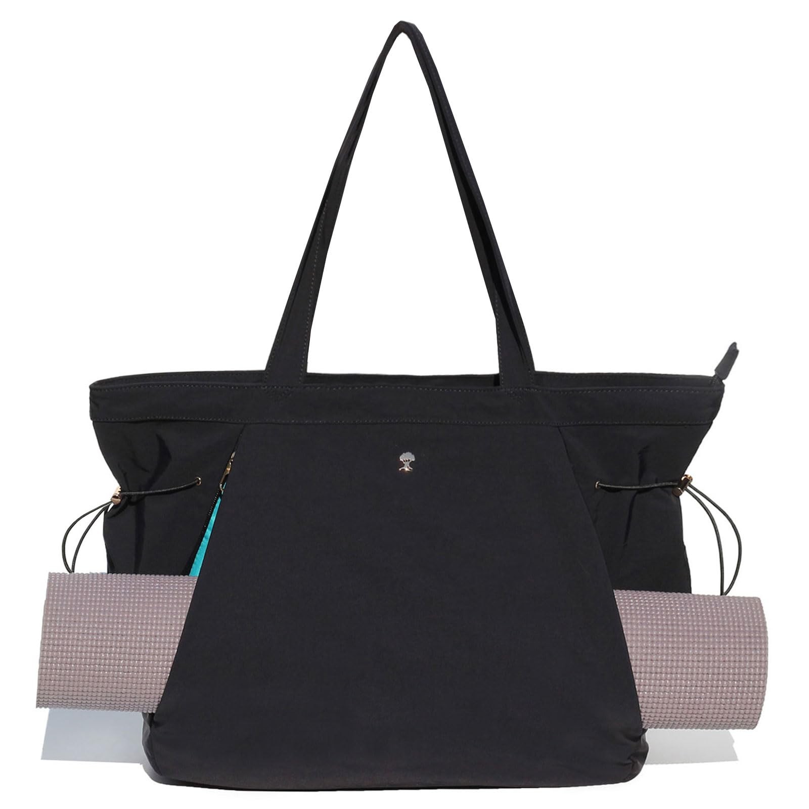 Yoga Tote Bag For Women Shoulder Drawstring Carryall Pilates Gym Beach