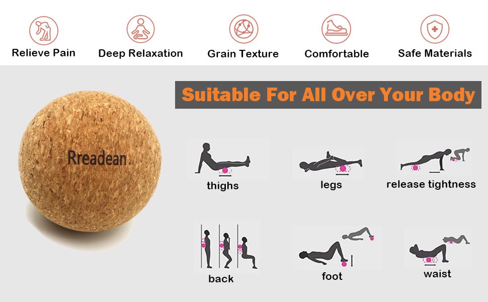 Cork Massage Balls for Fascia Release After Exercise, Yoga,Trigger Point