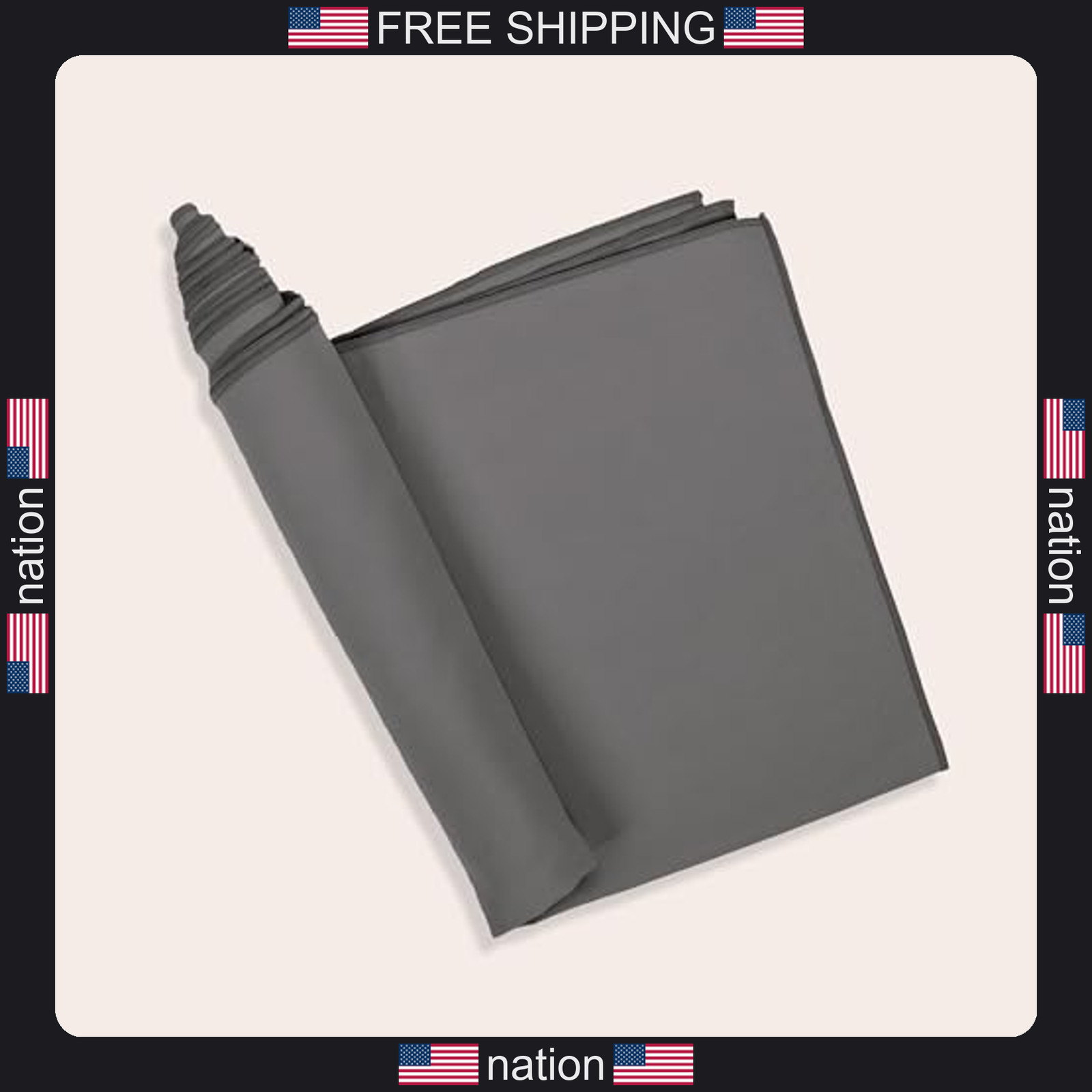 Fittest Pro Non-Slip Yoga Towel Microfiber for Bikram Pilates Mats Nimbus Grey