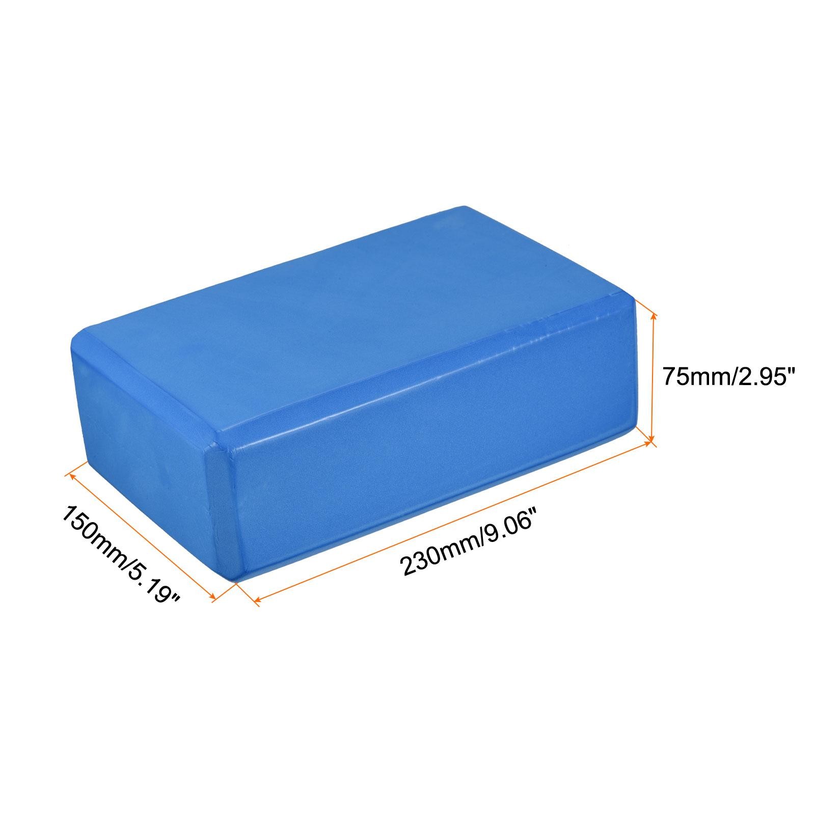 Yoga Block 9x6x3&Prime; Light Weight EVA Foam for Beginners Yogis Pilates Blue
