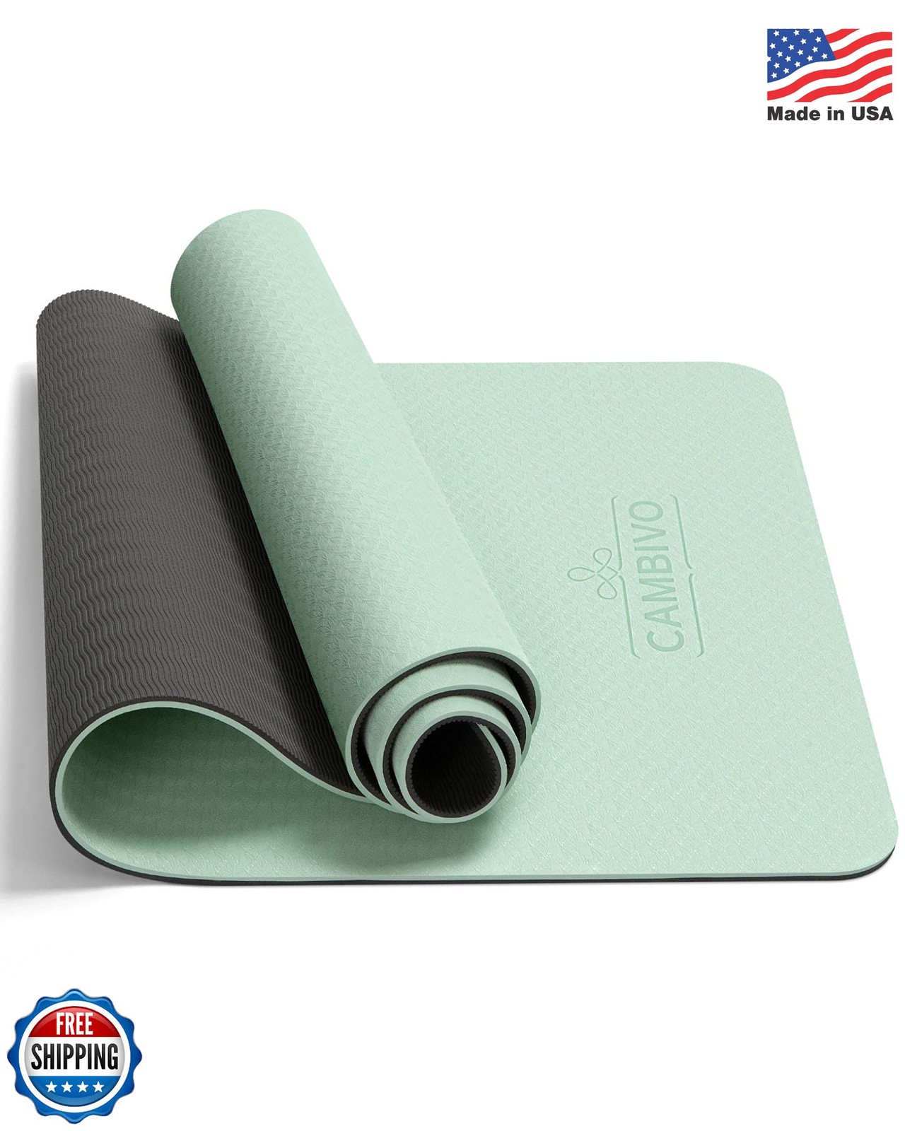 CAMBIVO Yoga Mat for Women Men Kids, 1/3 & 1/4 & 2/5 Inch Extra Thick Yoga Mat N