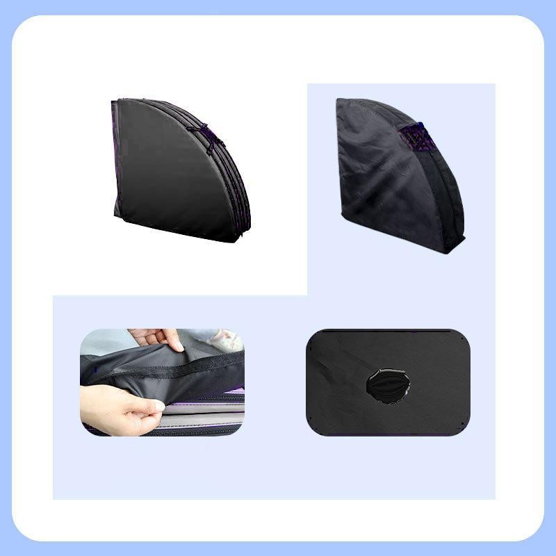 Folding Pole Dance Mat Black Convenient Equipment Lightweight PU Cover Portable