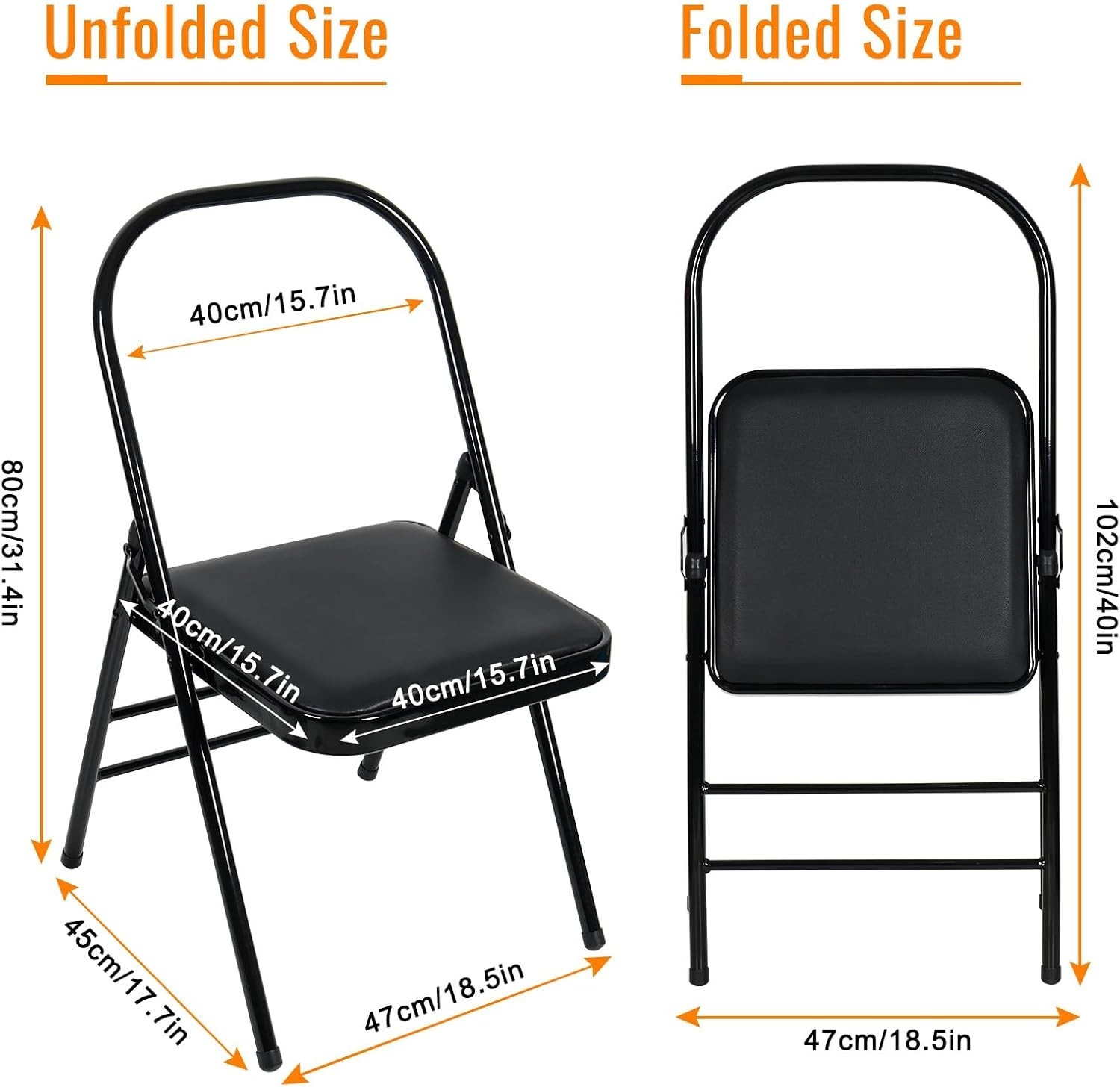 Yoga Auxiliary Chair – Backless, Relieve Neck & Back Pain, Abs & Core Trainin…