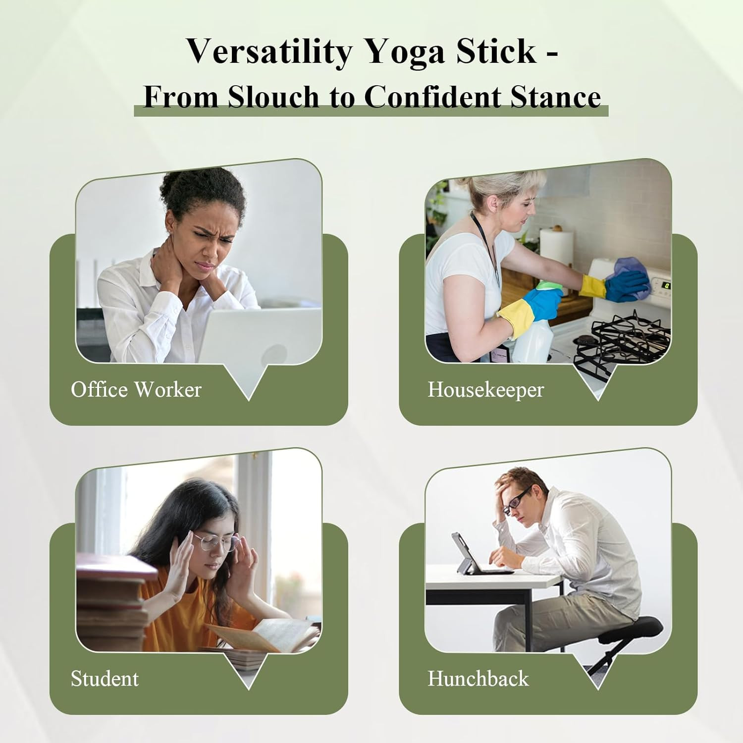 Yoga Stick for Stretching, 5Ft Exercise Stick for Mobility & Flexibility, Bamboo