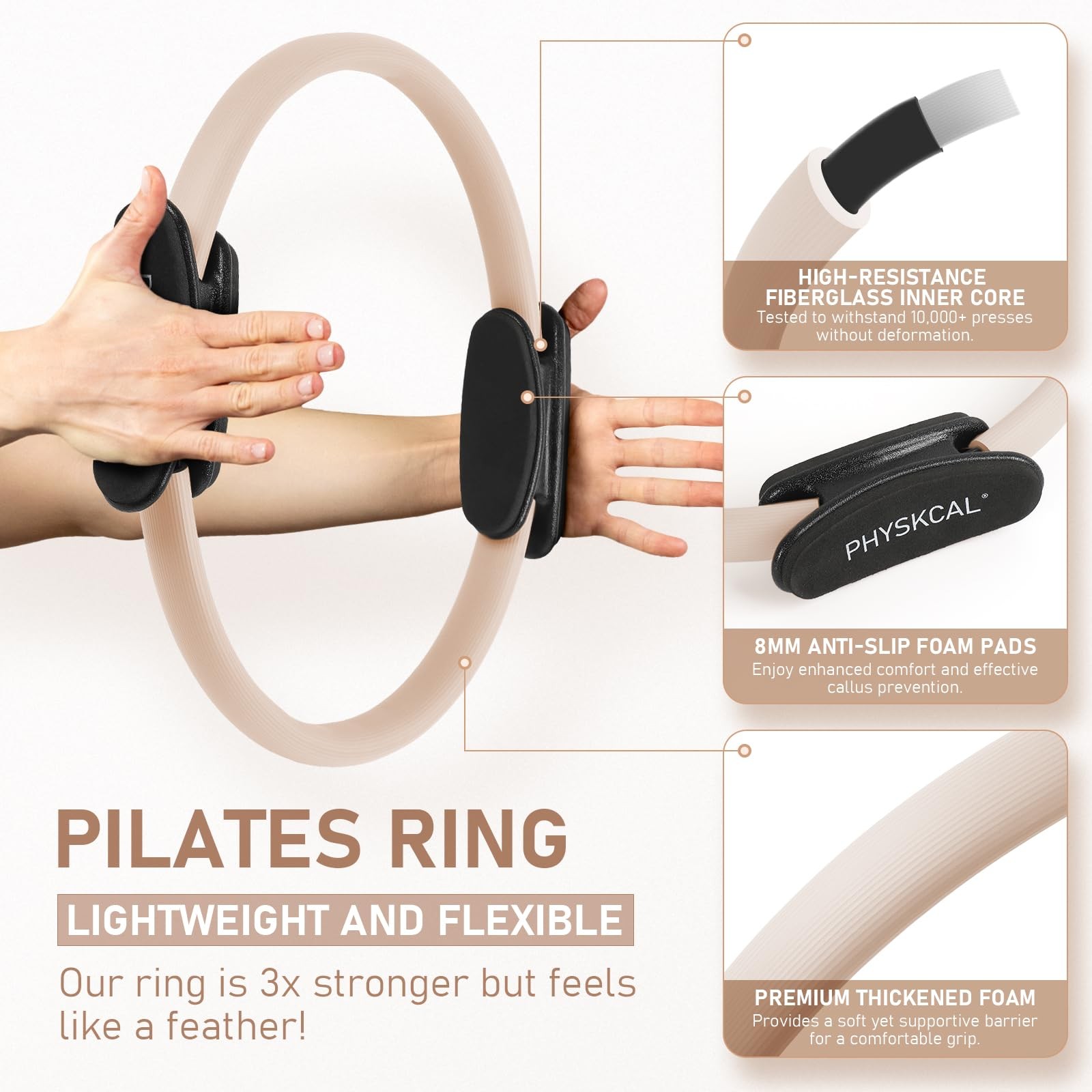 Pilates Ring Set, Magic Ring with 1x Core Ball, 3X Resistant Loop and 2X Flex…
