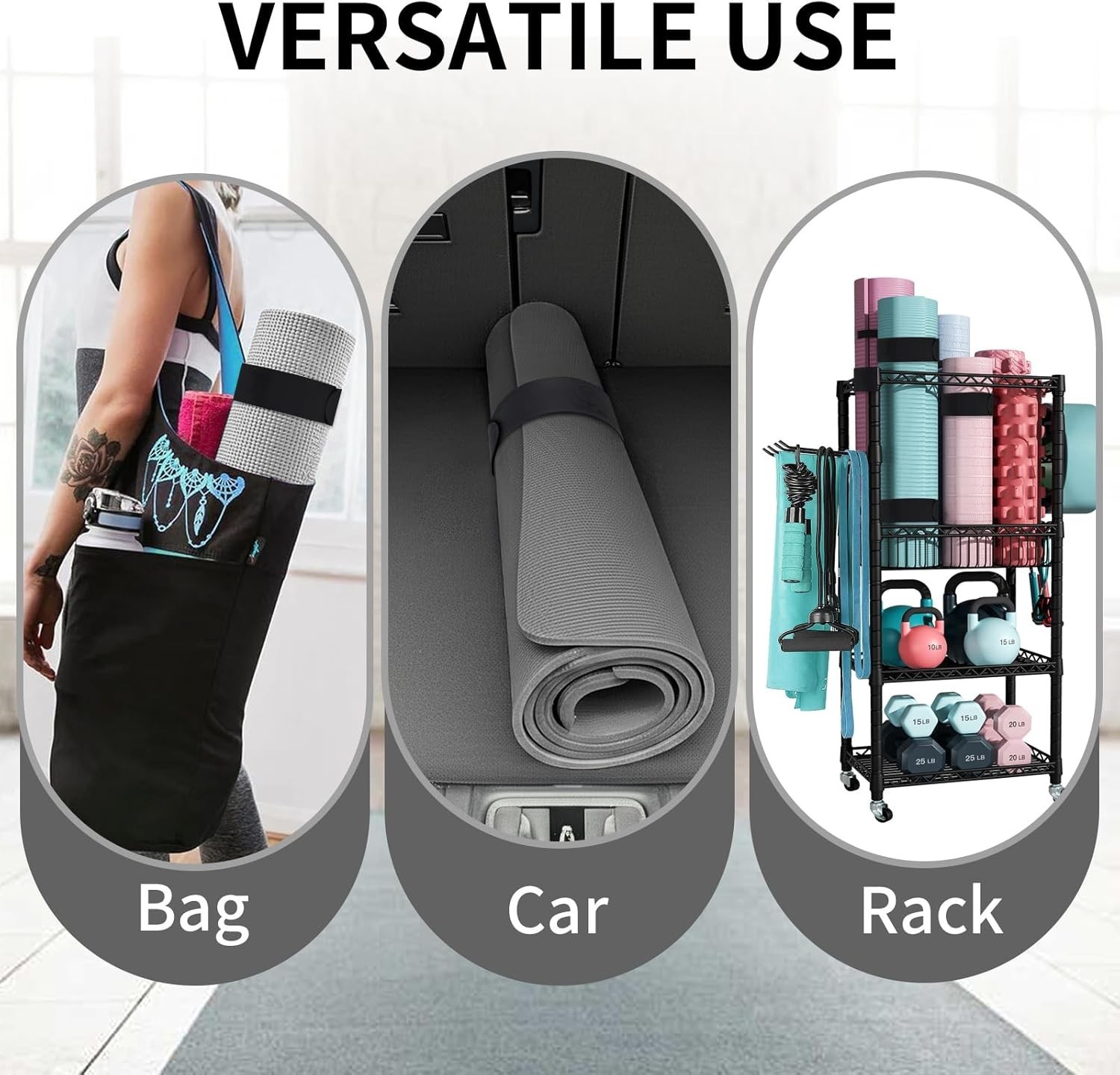 Multi-Purpose Yoga Mat Carrier with Snap Closure – Ideal for Active Lifestyles