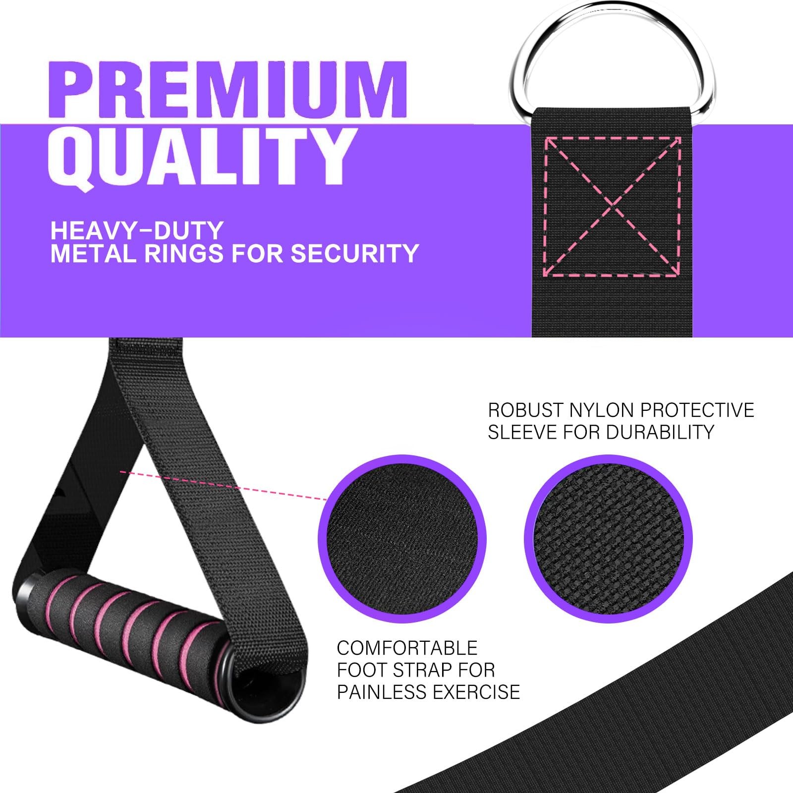 Pilates Bar Kit w/ 3-Section Pole, Stackable Resistance Bands – Full Body Workou