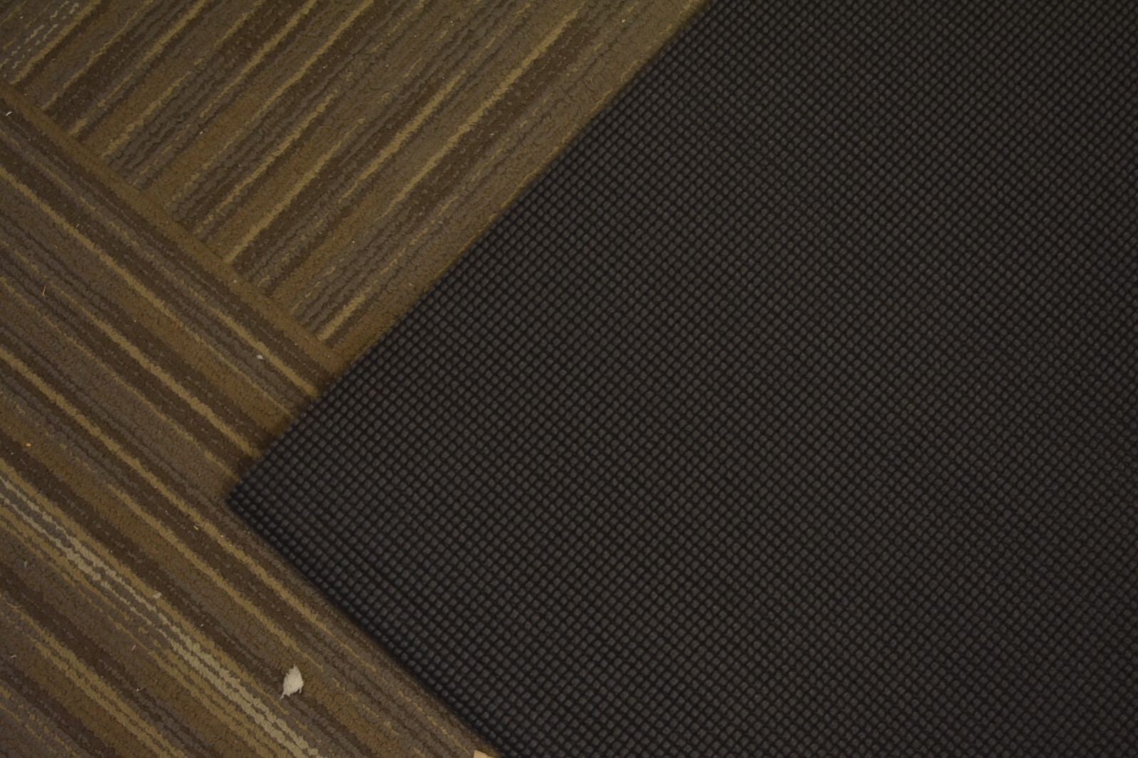 Exercise Yoga Mat Ribbed 24&Prime; x 68&Prime; Dark Gray Charcoal Workout Pad For Gym