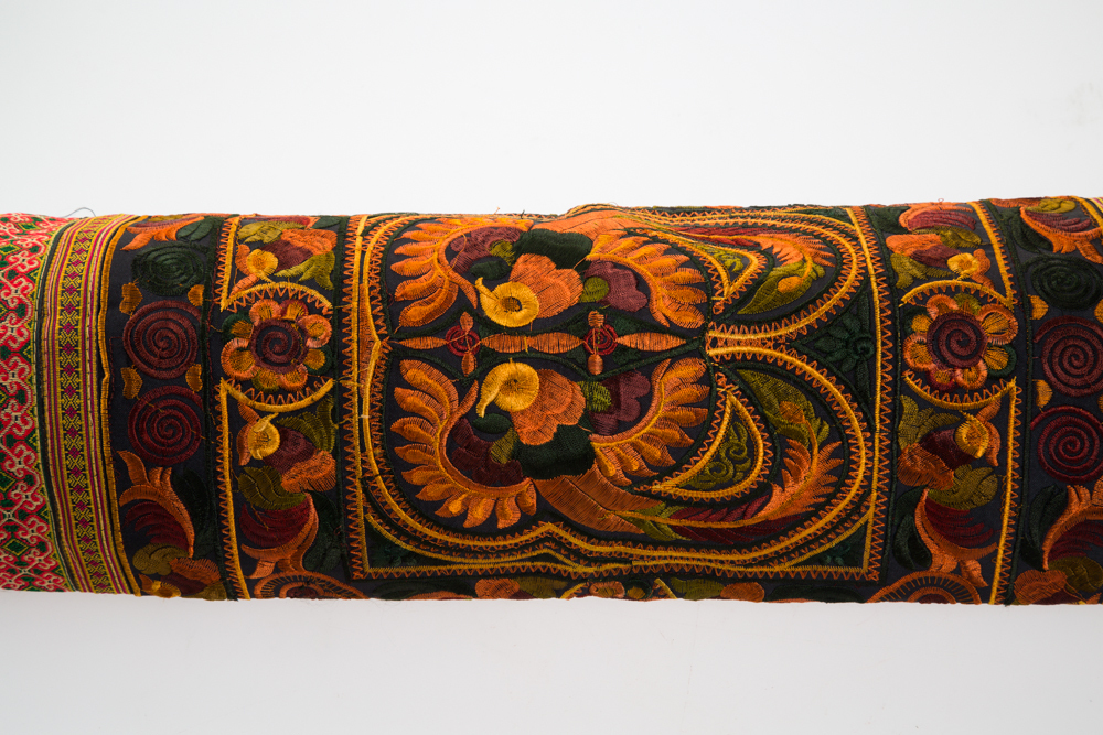 Handmade Fabric Gold Yoga Mat Bag Accessory Carrier Gym Tribal Art Thai Craft