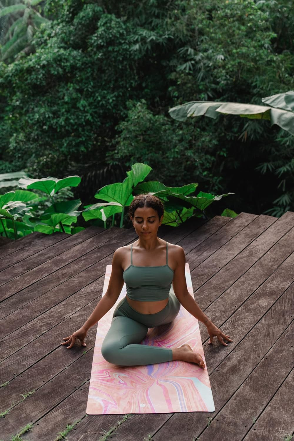 | the Combo Yoga Mat | 2-In-1 Mat+Towel | Eco Luxury | Ideal for Hot Yoga, Power