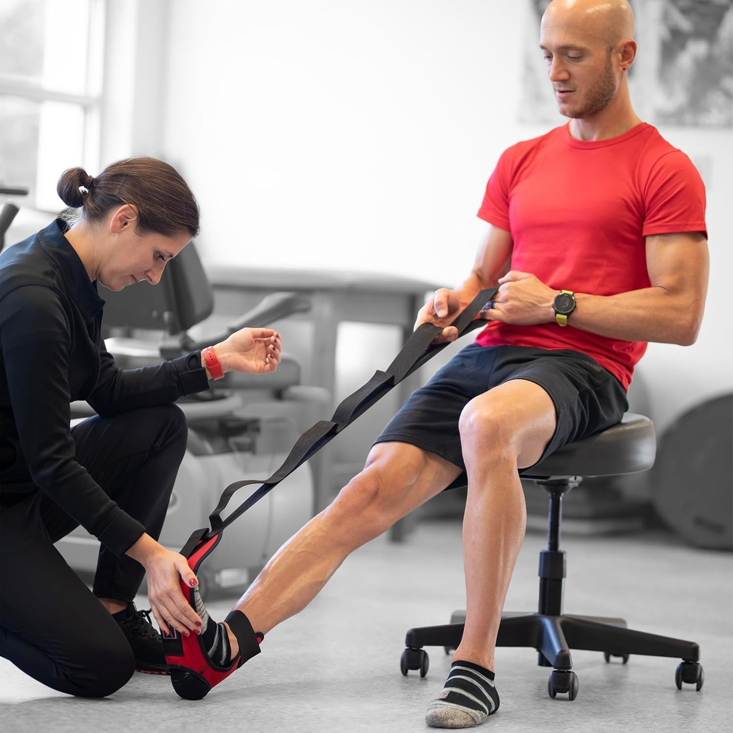 Durable Stretching Strap for Plantar Fasciitis & Leg Therapies – Unisex Design-