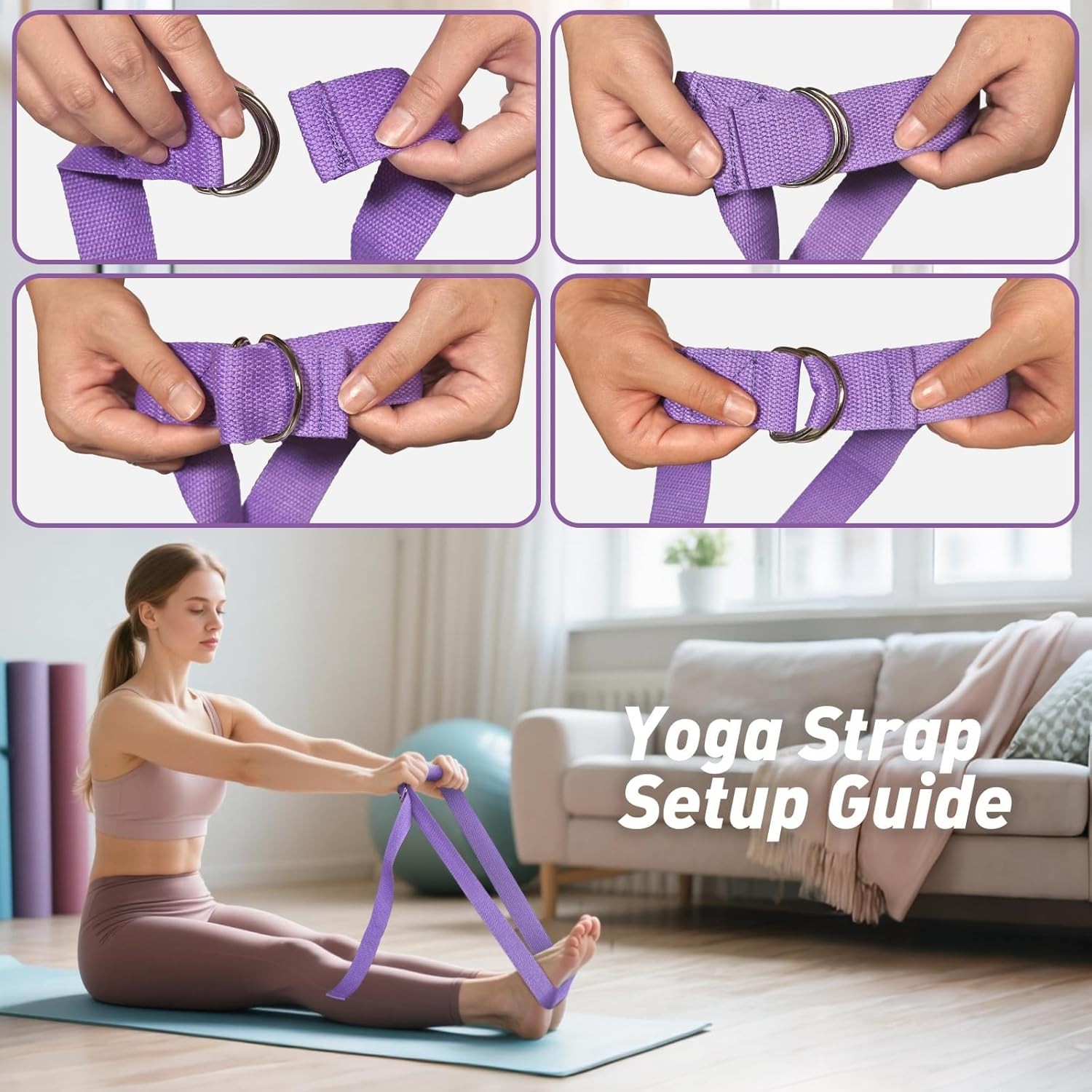 Women&rsquo;s Home Pilates Set: Pilates Ring and Ball Combo W/Res Bands, Starter Kit