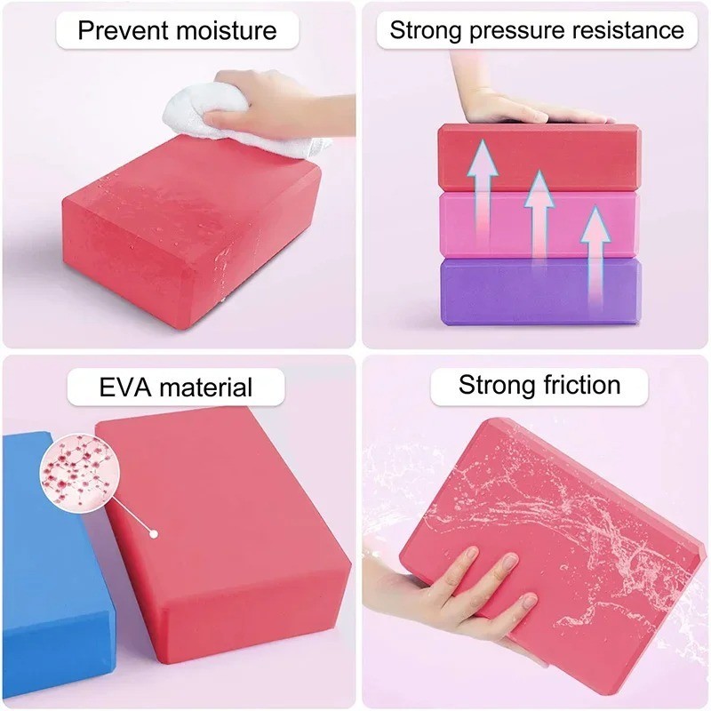 Yoga Building Blocks Cubes Pilates Bricks Reinforcement Mats Sports Supplies