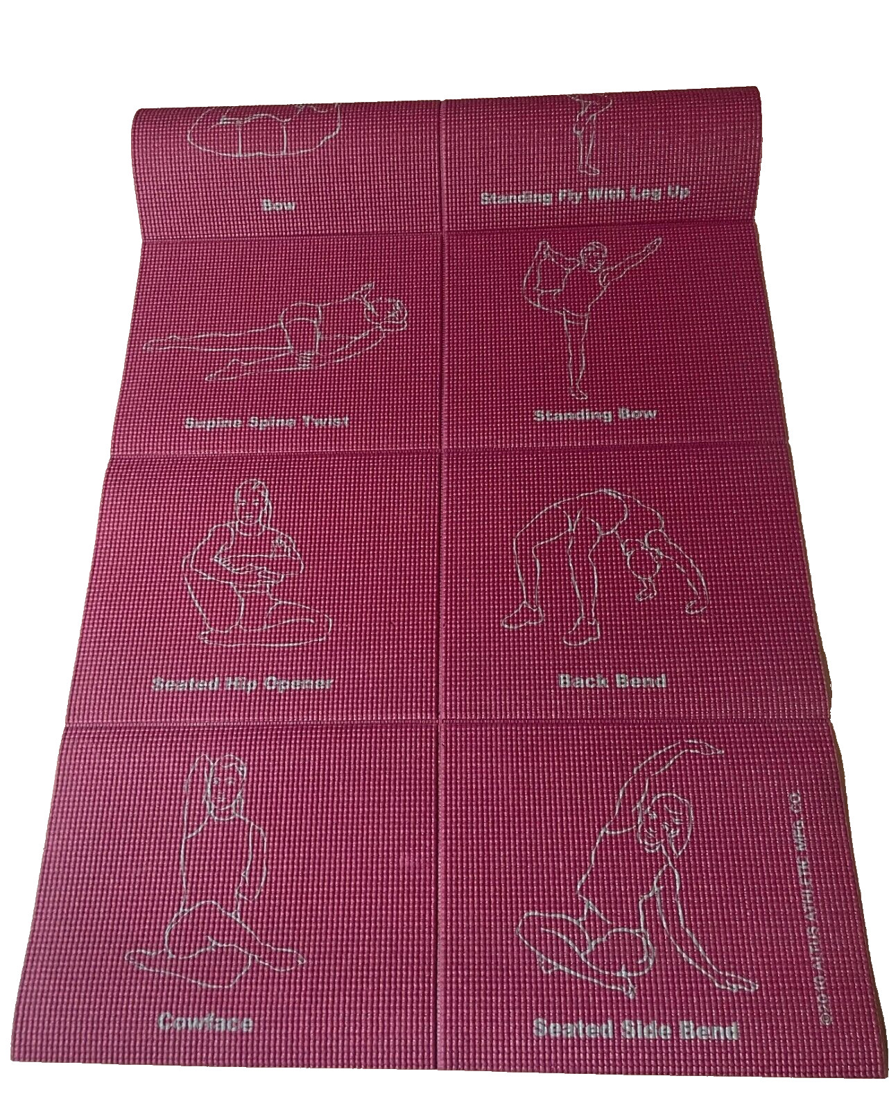1/4in Altus Athletics Yoga Poses, Pink Yoga Mat