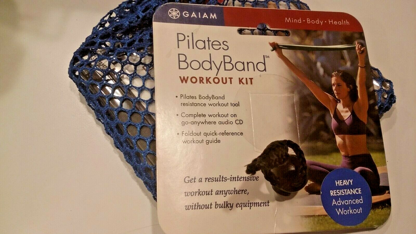 GAIAM Pilates Bodyband Workout Kit Heavy Resistance Advanced Workout DVD + Band