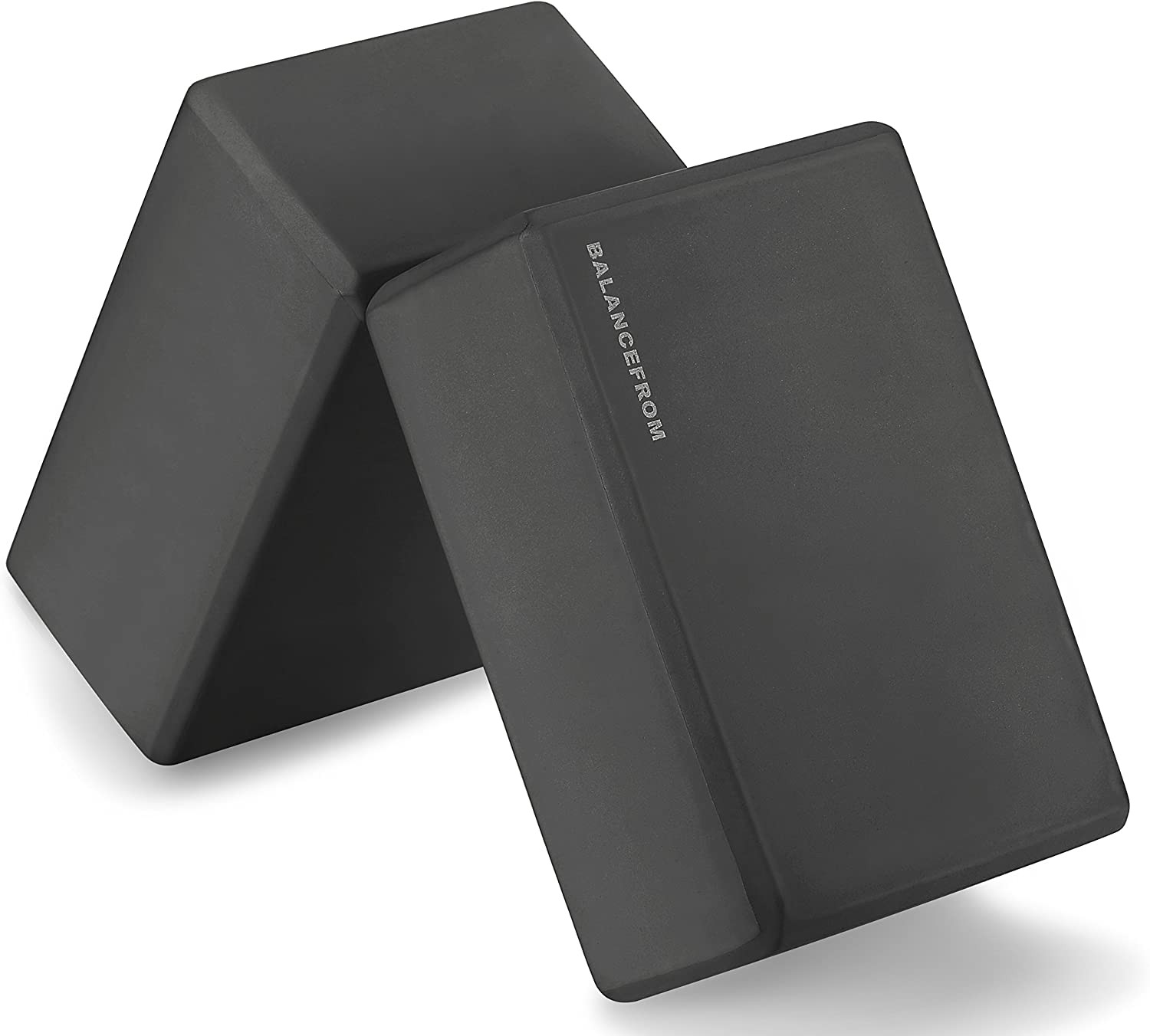 Set of 2 High Density Yoga Blocks, 9&Prime;x6&Prime;x4&Prime; Each, Pair (Black)