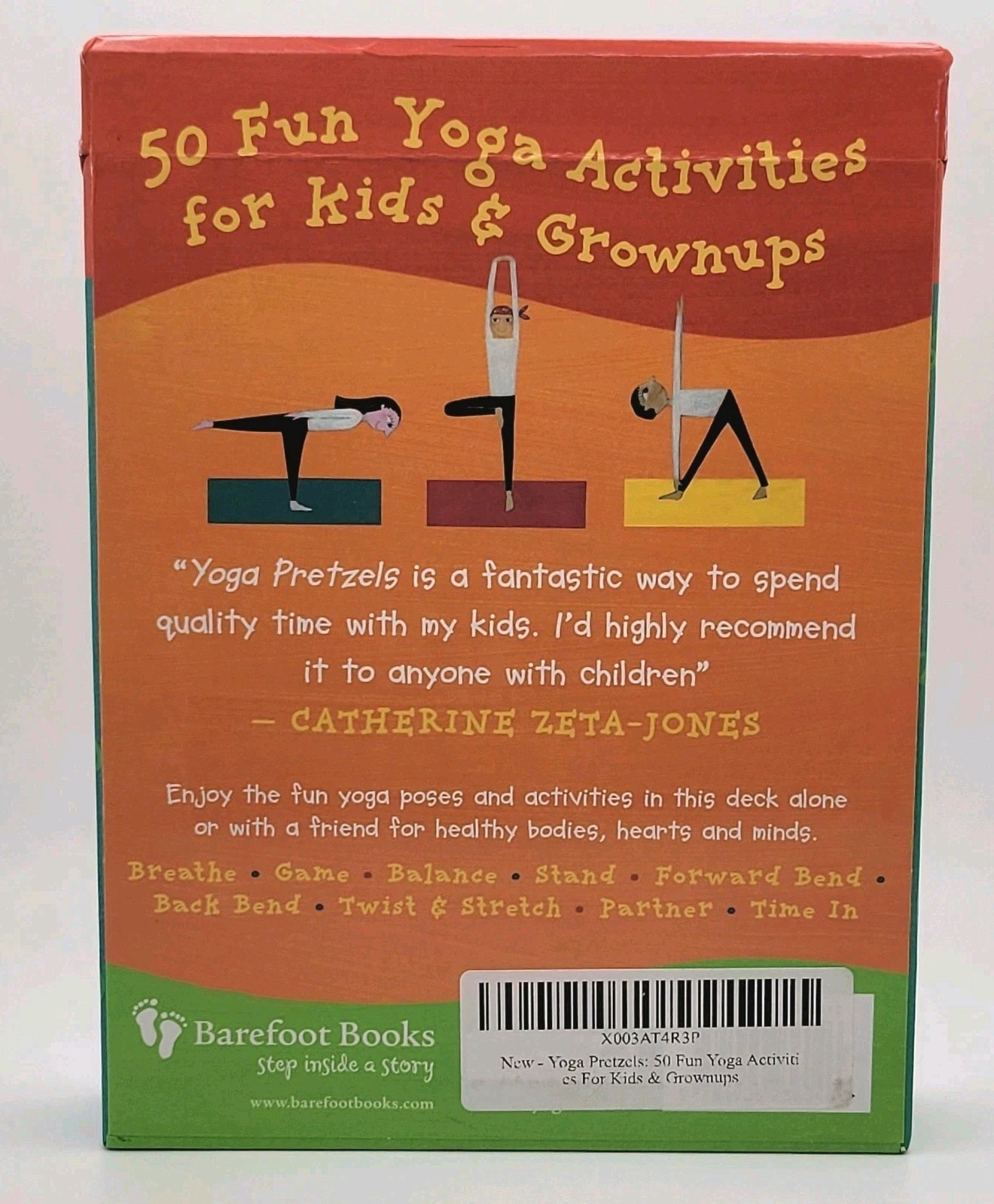 Yoga Pretzels Card Deck 50 Activities for Kids & Adults Barefoot Books NEW