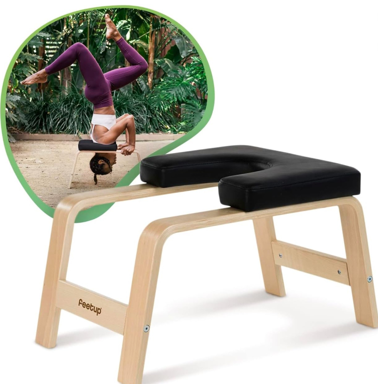 FeetUp Feet Up Yoga Inversion Trainer Headstand Bench/Chair Black