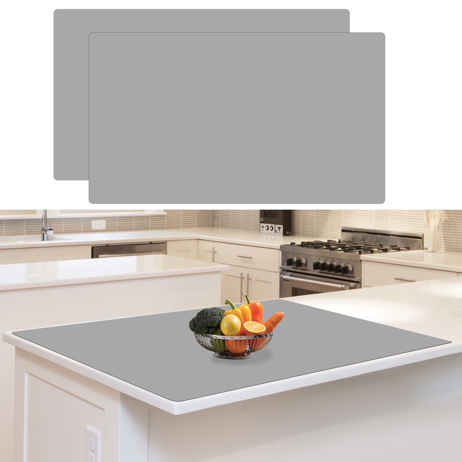 36&Prime;x24&Prime;(90cmx60cm) Large Silicone Mat for Kitchen Counter, Heat Resistant Non…