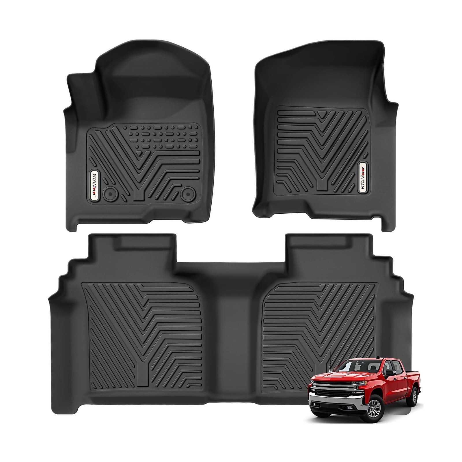 YITAMOTOR Floor Mats Compatible with 2019-2026 Chevrolet Silverado 1500/GMC S…