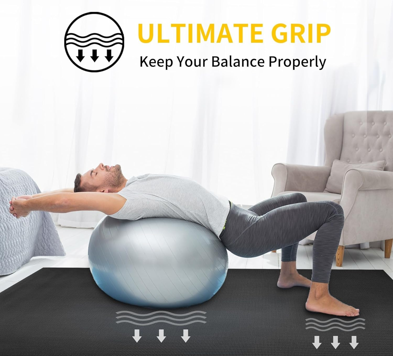 Yoga Mat for Women and Men, Extra Long and Wide Exercise Mat(72&Prime;X48&Prime;/84&Prime;X30&Prime;), L
