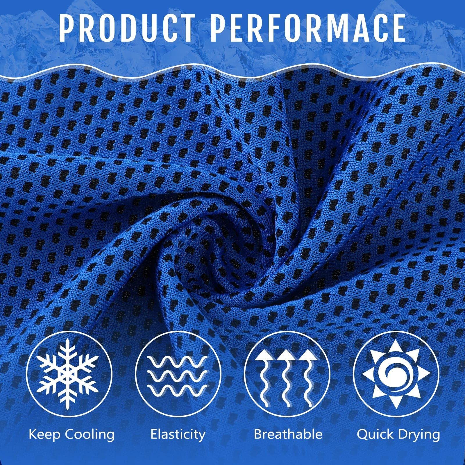 Hosuly 30 Pack Cooling Towels 40X12 Ice Breathable Chilly Sweat Rag Microfiber