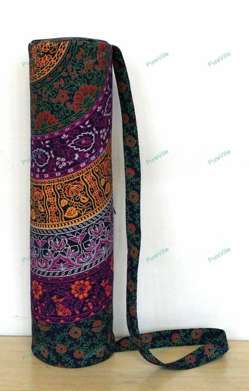 Indian Yoga Mat Carrier Bag Mandala Large Bags With Shoulder Strap Gift Bag