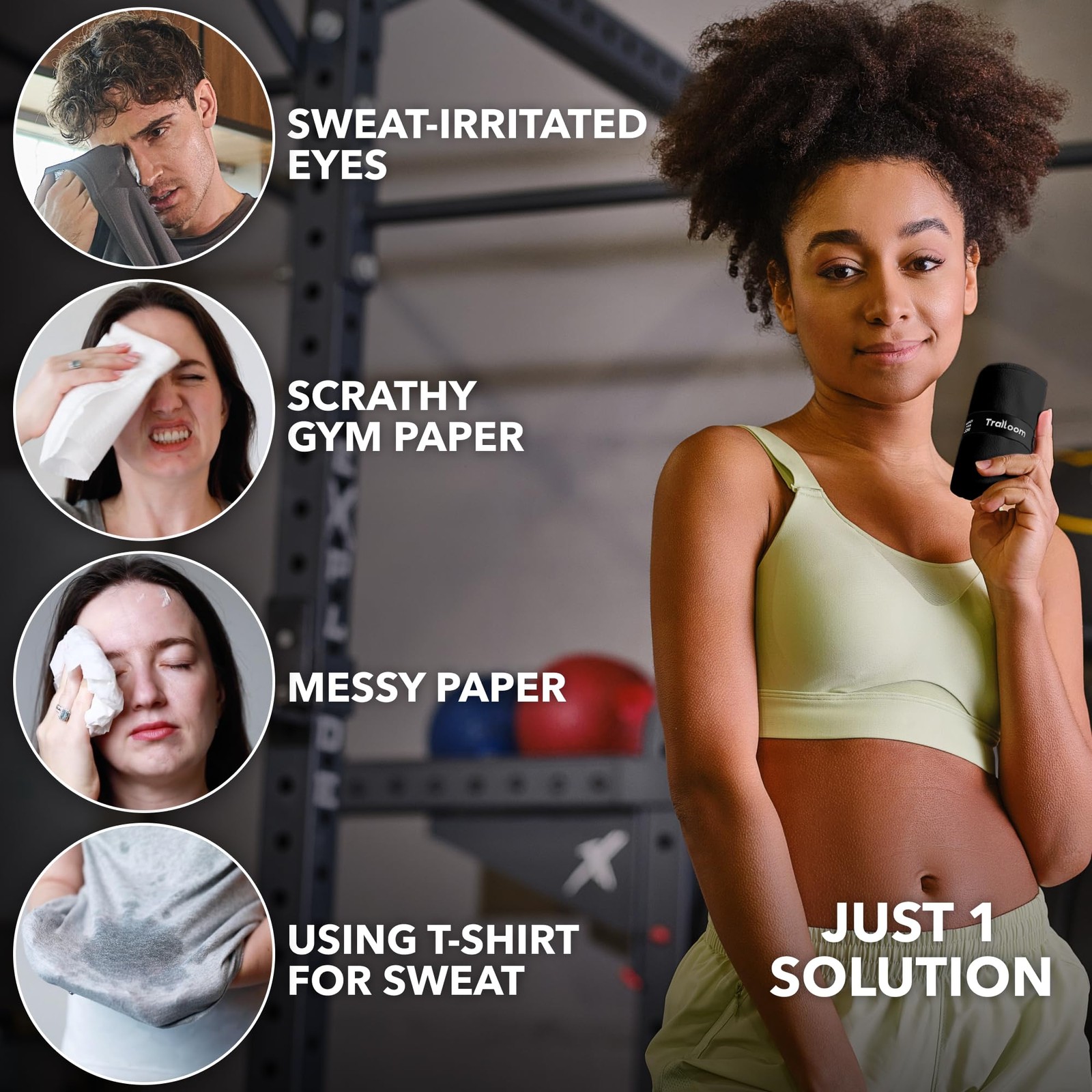 Trailoom Microfiber Workout Towels – Quick Dry Highly Absorbing Odor-Free For